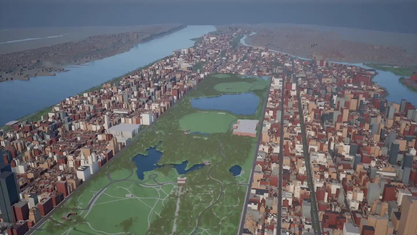 Ville Unreal et habitants animés dans la démonstration de GPT-6 Astra par Matt Shumer